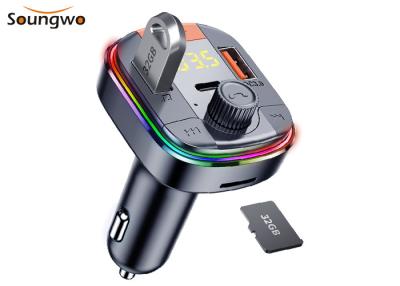 China CVC Wireless Car MP3 FM Transmitter PD QC3.0 Dual USB Car Charger for sale