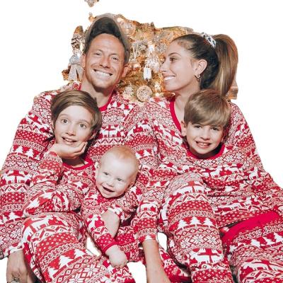 China QUICK DRY Child Nightgowns Long Sleeves Matching Set Sleepwear Costume Kids Family Christmas Pajamas for sale