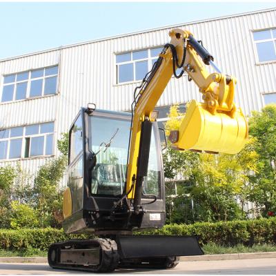 China Building Material Stores Europe Inch Tons 08 1 Ton Mini Digger Log Grapple Garden Machine Micro Digging Digger 800kg Mining Excavators With Trailer for sale