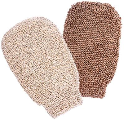 China Eco Exfoliating Fabrics Hemp Bath Foaming Massage Gloves Shower For Scrub Bamboo Fiber Exfoliating Gloves for sale