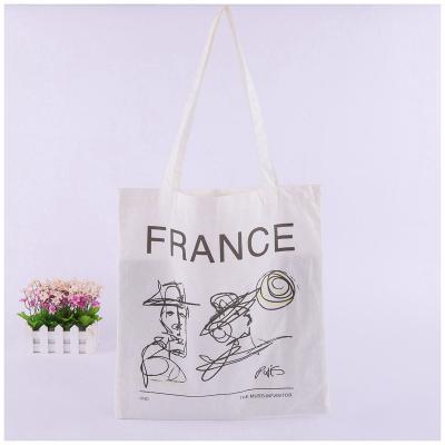 China Creative Advertising Printed Handled Tote Bag Organic Cotton Cloth Bag Shopping Shoulder Bag Tote Bag for sale