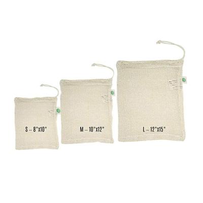 China PUNCH Siicoo Factory Supply Supermarket Mesh Organic Cotton Produce Bags For Shopping for sale