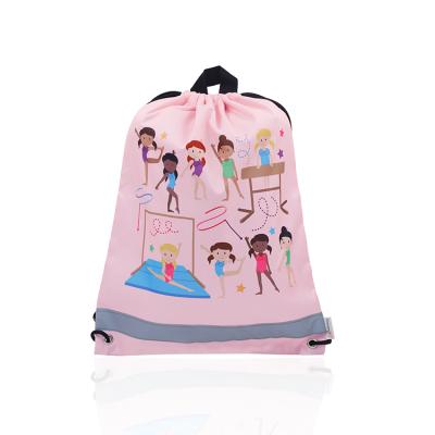 China Soft-loop Waterproof Siicoo Polyester Drawstring Backpack Bag With Handle for sale