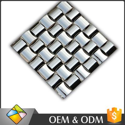 China Parquet style luxury European metal mosaic tile for hotel lobby wall decoration for sale