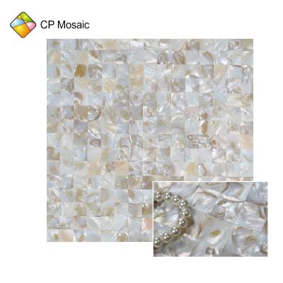 China 2021 New Design Black Parquet Seamless Flooring Seashell Pearly Sea Shell Mosaic Tiles for sale