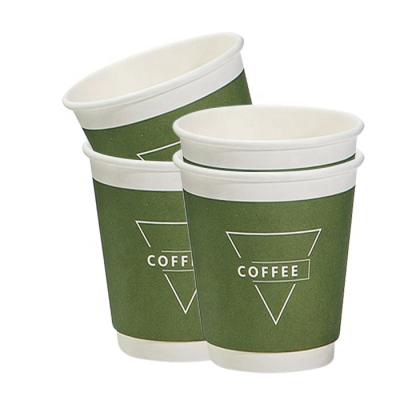 China Disposable Wholesale Customized Company Logo Branded Paper Cup Coffee for sale