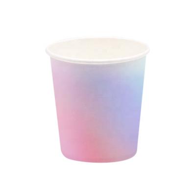 China Party Disposable Personalized Fancy Custom Colors Blue Purple Paper Cup for sale