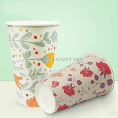 China Disposable Wholesale Customized High Quality 12oz Single Wall Paper Cups for sale