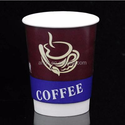 China DOUBLE WALL Colorful Wallpaper Double Wall Coffee Cup Printed Disposable for sale