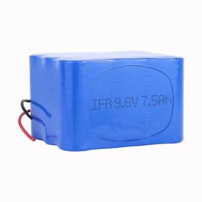 China Camera Emergency Light 9.6v 7.5Ah Lithium-ion LiFePO4 Battery Battery Operated Emergency Lighting for sale