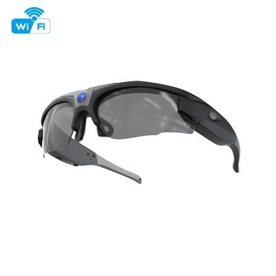 China Waterproof/Waterproof Patent 1080P Live Stream Camera Sunglasses Video Recording Wifi Camera Glasses With App for sale