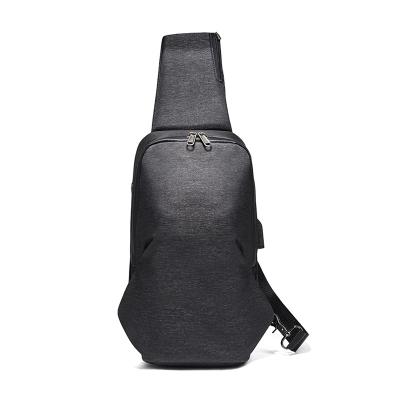 China High Quality Waterproof USB Shoulder Oxford Cloth Business Leisure Body Bag Chest Cross Bag For Men for sale