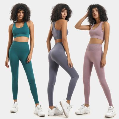 China Breathable Fitness Yoga Sportswear Spandex Gym Style Spandex Amount Woman Time Ahead Pattern Seamless Firm Feature Set Adults for sale