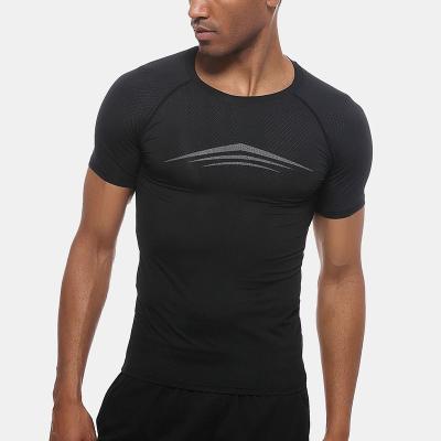 China Breathable Outdoor Sports Running Breathable Quick Dry Short Sleeve T-shirt Men Fitness Clothing Custom Training Wear for sale