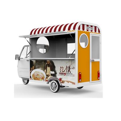 China Ultimate Vegetable Processing Factory Three Wheel Food Truck Kiosk Selling Truck Tricycle Food Truck for sale