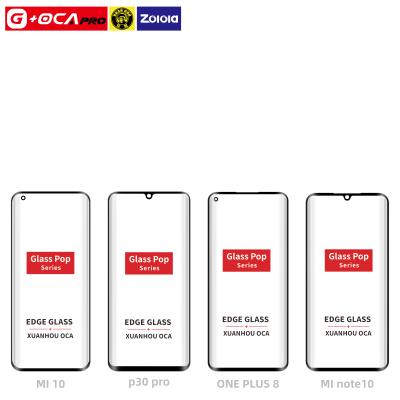 China Repairing Faulty Screen G+OCA Pro For OnePlus 8 2 In 1 Glass With OCA For Edge Curved LCD Screen Repair Front Panel Replacement for sale