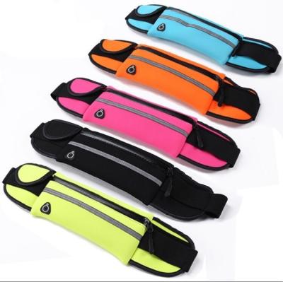 China Hot Selling Outdoor Sport Neoprene Water Proof Breathable Running Belt Unisex Phone Holder Fanny Pack Waist Bag With Earphone Jack Key Pouch for sale