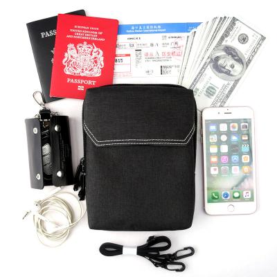 China Fashion Passport Holder Travel With Adjustable Strap Luxury Large Capacity Passport Holder Bags Custom Cards Money Bags With Lanyard for sale