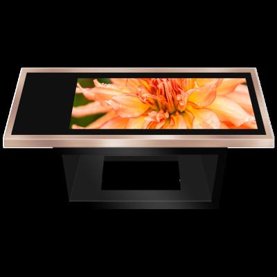 China Free Standing Room 43 55 Inch Indoor LCD Interactive Android Or Windows System Smart Cafe Touch Screen Table for sale