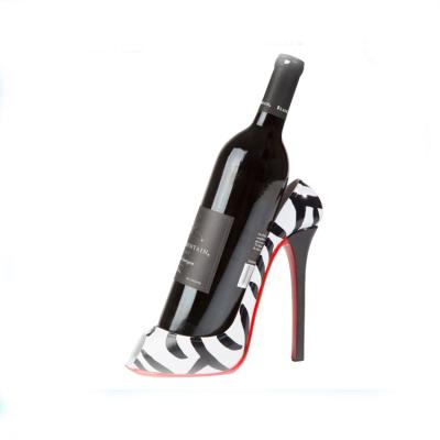 China Viable Polyresin High Heel Shoe Design Wine Bottle Holder for sale