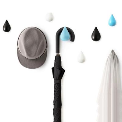 China Modern Colorful Ceramic Rain Drop Coat Umbrella Hook Wall Decor for sale