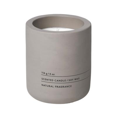 China Durable Newly Designed Creative Cement Candle Holder Jars With Printing Logo for sale