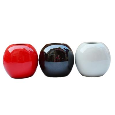 China Home Decoration Wedding Gift Ceramic Vases Round Ball Shaped Ceramic Vases for sale