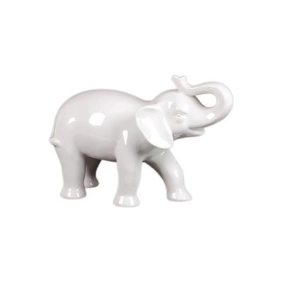 China China High White Ceramic Elephant Figurine Ceramic Home Decor for sale