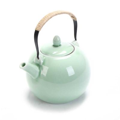 China Wholesale High Quality Classic Ceramic Teapot Stocked Tea Kettle for sale