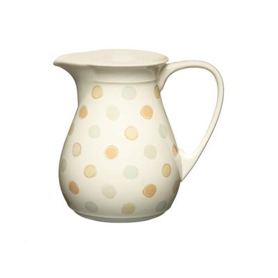 China New Style Wholesale 1Liter Viable Classic Water Milk Cream Water Ceramic Jug for sale