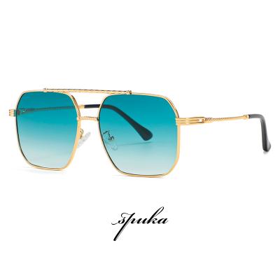 China Retro Square Sunglasses SPUKA 43257 Fashion Sun Glass Men Women Luxury Big Frame UV Sunglasses for sale