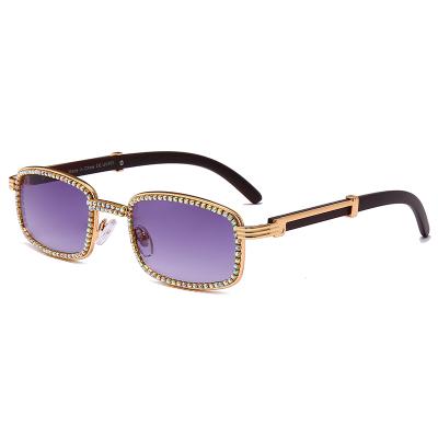 China Fashion Sunglasses SPUKA Vintage Rhinestone Square 1789 Shading Women Retro Hip Hop Trendy New Men's Diamond Sunglasses for sale