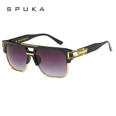 China Seller 97123 High-class men's sunglasses SPUKA square fashion women's sunglasses glass shades for sale