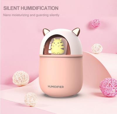 China 15-20 Square Meters Amazon Wet Pet Film Free Cool Mist Filter Cartoon Cat Air Humidifier for sale