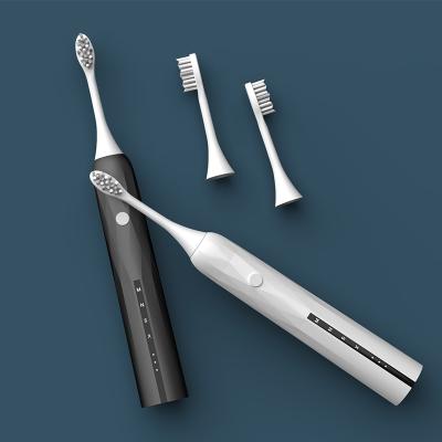 China Black Battery Powered Slim Rechargeable Travel Private Label Sonic Electric Toothbrush With Fine Bristle for sale