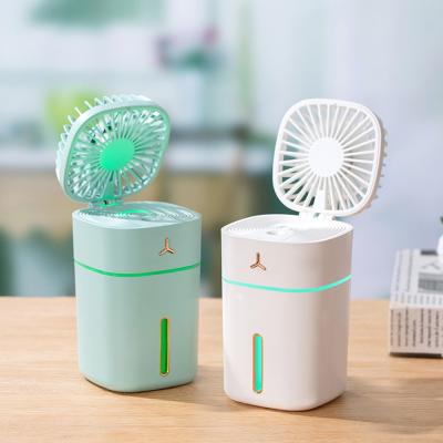 China Portable Electric Hotel Humidifier Car Hand Table Cooling Rechargeable Mini Fan for sale