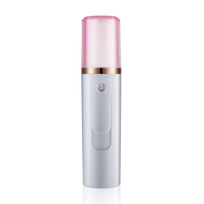 China Moisturizer 30ml 2 in 1 Handy Gun Plastic Portable Facial Anion Battery Power Bank Nano Steamer Mist Sprayer for sale