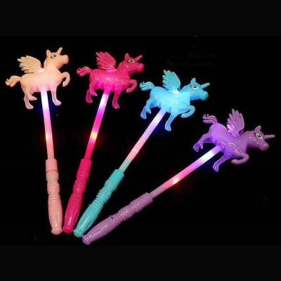 China Wholesale Supply Kids Birthday Party pp Magic Flashing Magic Wand Unicorn Flashing Stick for sale