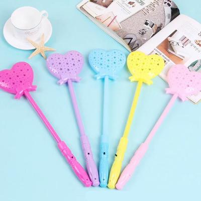 China PS Kids Toys Flashing Magic Wands Heart Shape Led Glow Flashing Light Stick For Party Festivals for sale