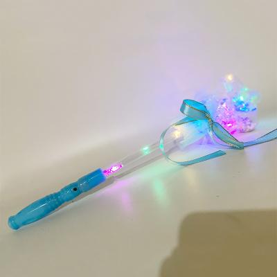 China PP Christmas Bubble Stick Magic Wand Battery Flashing Merry Birthday Lighting Led Balloon Stand Lights Clear Bubble Balloons for sale