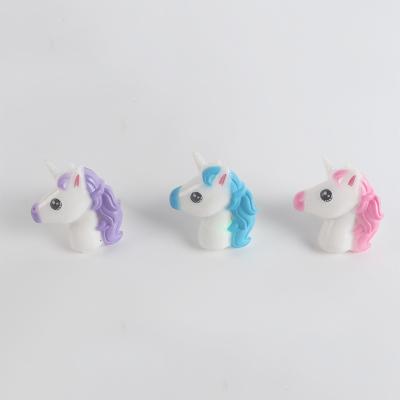 China PP Plastic Kids Christmas Toys Soft Flashing Led Unicorn Shape Ring For Kids Lightweight for sale