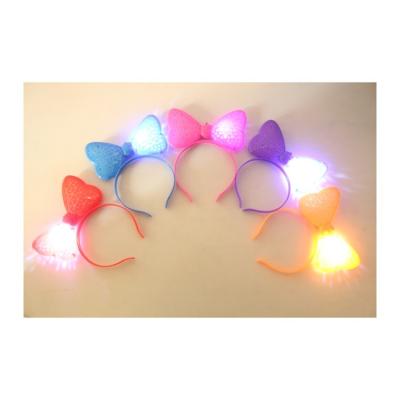 China Smart Casual Plastic Led Rainbow Glitter Bow Headband Hair Circle Hair Accessories Projection Bow Headband Birthday Party Gift for sale