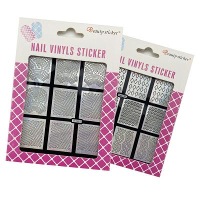 China Temporary Laser Nail Vinyls Stenciling Stickers Nail Art Decals for sale