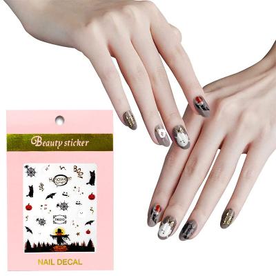 China Finger Nail Art Halloween Christmas Winter Autumn Nail Art Water Transfer Stickers Decals Tip Decoration DIY for Nail Accessories for sale