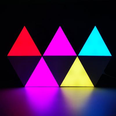 China Modern JEJA Commdy APP Control Wall Lamp Triangle Lights Smart RGB LED Lighting Panel For Living Room for sale