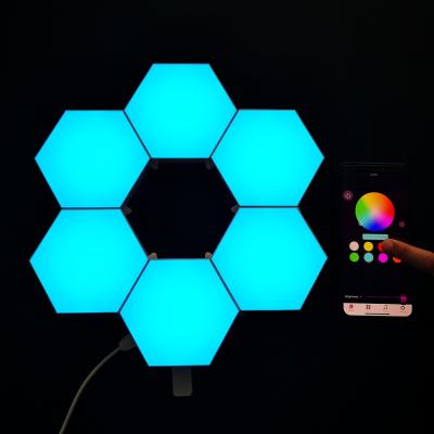 China Fashionable APP Controlled Bluetooth LED Light JEJA Led Hexagonal Modular Lights For Game Room Decoration for sale