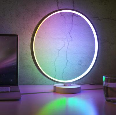 China Modern Innovation Lighting 2021 Color Changing Light Remote Control Lamp Circle Table Light for sale