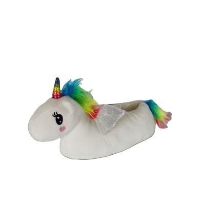 China HOT Wholesale Customized Good Quality Women's 30-35 Animal Plush Unicorn Slippers for sale