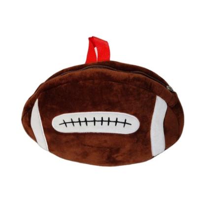 China Custom Plush Sports Chest Shoulder Bag Plush 30x21x6.5cm Rugby Backpack For Teens for sale