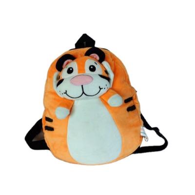 China Hot Sale Cartoon Kindergarten Children Cute Plush Toy Orange 25x30x6.5cm Tiger Backpack for sale